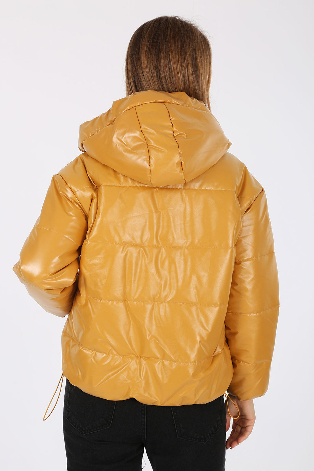 Women's Oversize Leather-like Blown Coat