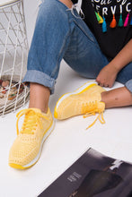 Load image into Gallery viewer, Women&#39;s Yellow Swede Sport Shoes
