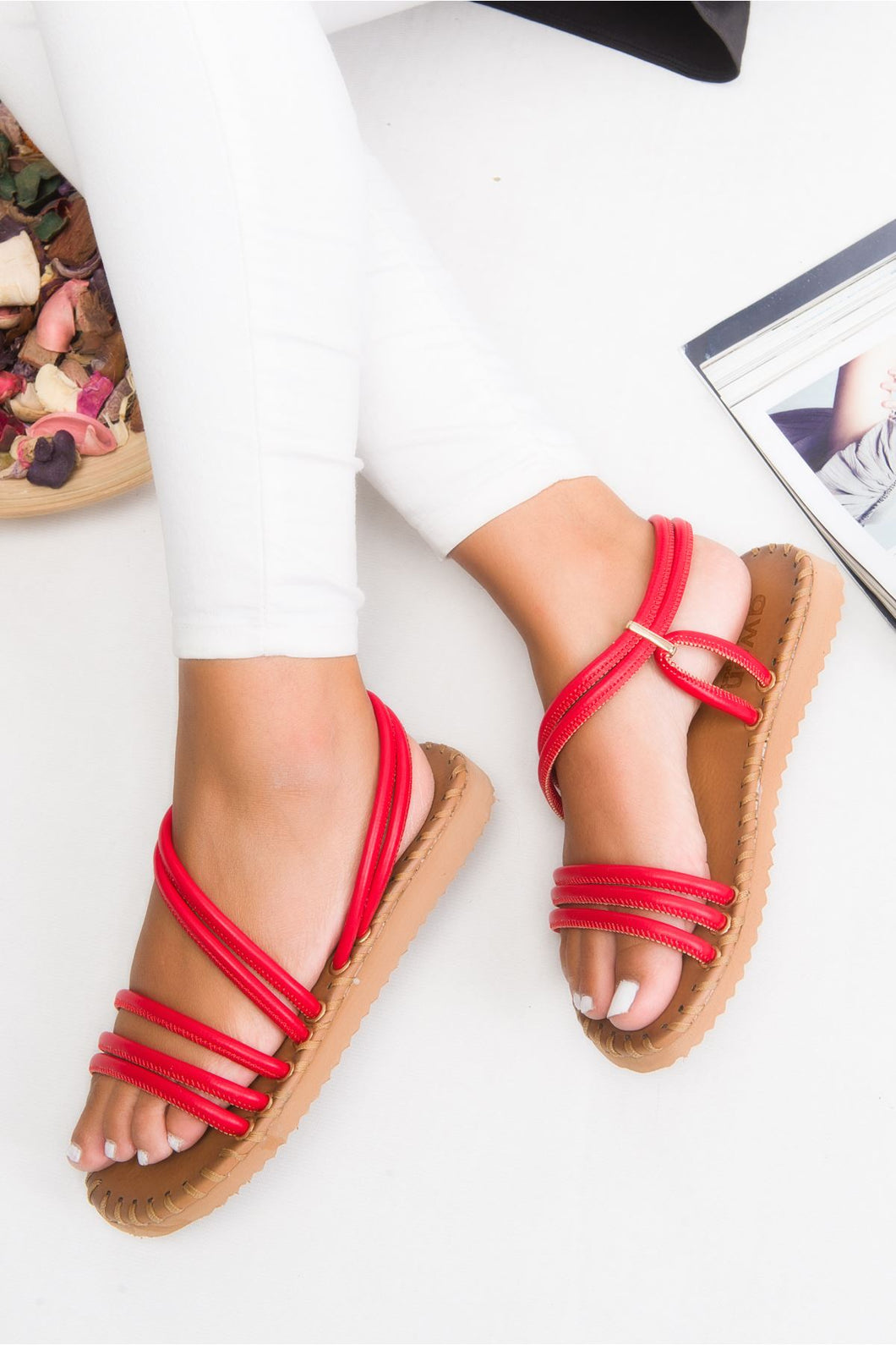 Women's Red Summer Sandals