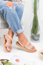 Load image into Gallery viewer, Women&#39;s Cream Summer Sandals
