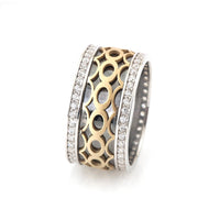 Women's Zircon Gemmed 925 Carat Silver Wedding Ring
