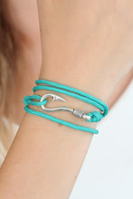 Load image into Gallery viewer, Women&#39;s Turquoise Rope Silver Metal Bracelet
