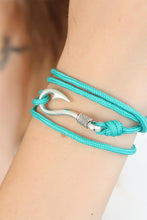 Load image into Gallery viewer, Women&#39;s Turquoise Rope Silver Metal Bracelet
