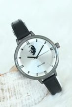 Load image into Gallery viewer, Women&#39;s Smoky Case Black Leather Strap Watch
