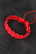 Load image into Gallery viewer, Men&#39;s Braided Red Leather Bracelet
