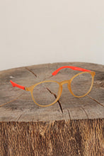 Load image into Gallery viewer, Women&#39;s Orange Arms Yellow Oval Frame Glasses
