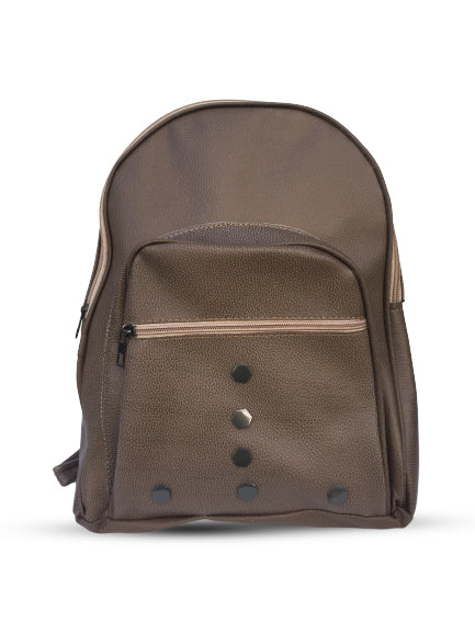 Women's Stud Detail Tan Backpack