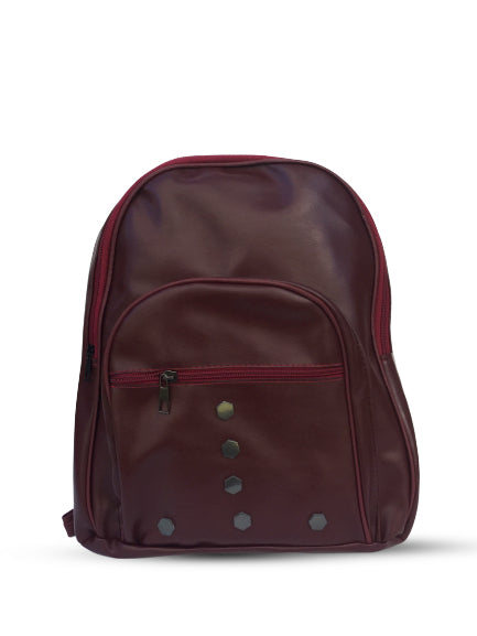 Women's Stud Detail Maroon Backpack