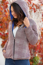 Load image into Gallery viewer, Women&#39;s Hooded Saxe Reversible Coat
