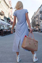 Load image into Gallery viewer, The Still CONTRAST LENGTH DRESS - Grey
