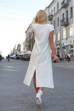 Load image into Gallery viewer, The Still CONTRAST LENGTH DRESS - White
