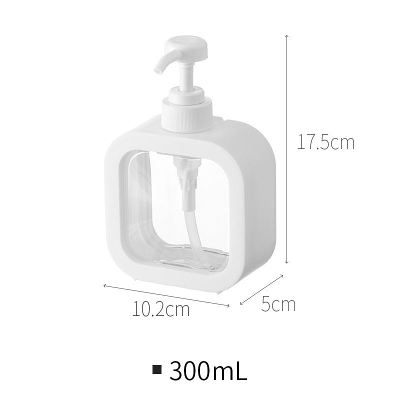 Transparent Foam Pump Bottle Bathroom Facial Cleanser Hand Sanitizer Soap Bottle Press Mousse Dispenser Sub-bottle