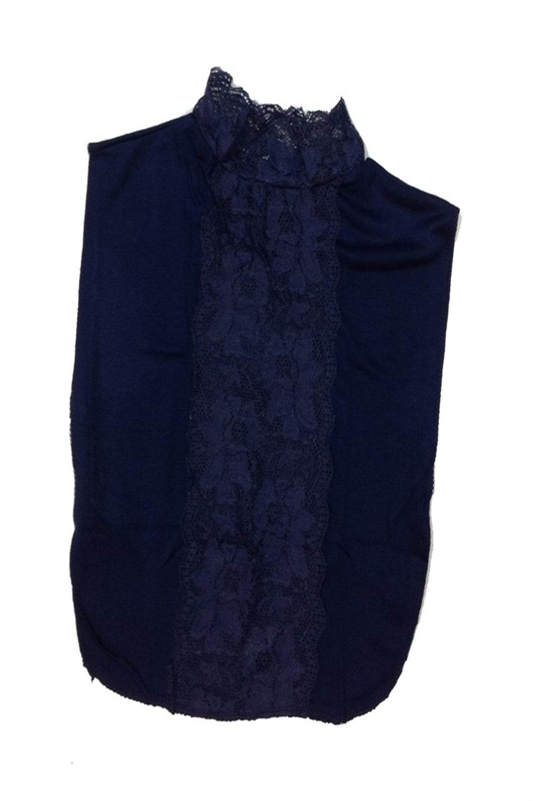 Women's Navy Blue Modest Neck Cover