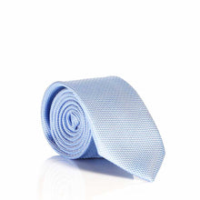 Load image into Gallery viewer, Men&#39;s Plain Light Blue Woven Slim Fit Tie
