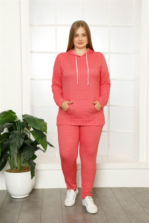 Women's Oversize Hooded Cotton Tracksuit