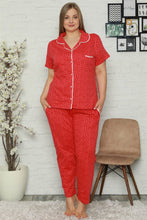 Load image into Gallery viewer, Women&#39;s Oversize Short Sleeves Pocket Cotton Pajama Set
