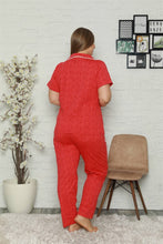 Load image into Gallery viewer, Women&#39;s Oversize Short Sleeves Pocket Cotton Pajama Set
