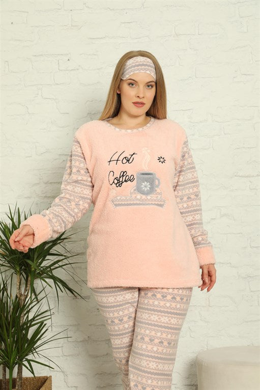 Women's Oversize Polar Fleece Soft Pajama Set