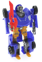 Load image into Gallery viewer, Powered Transforming Blue Robot Vehicle
