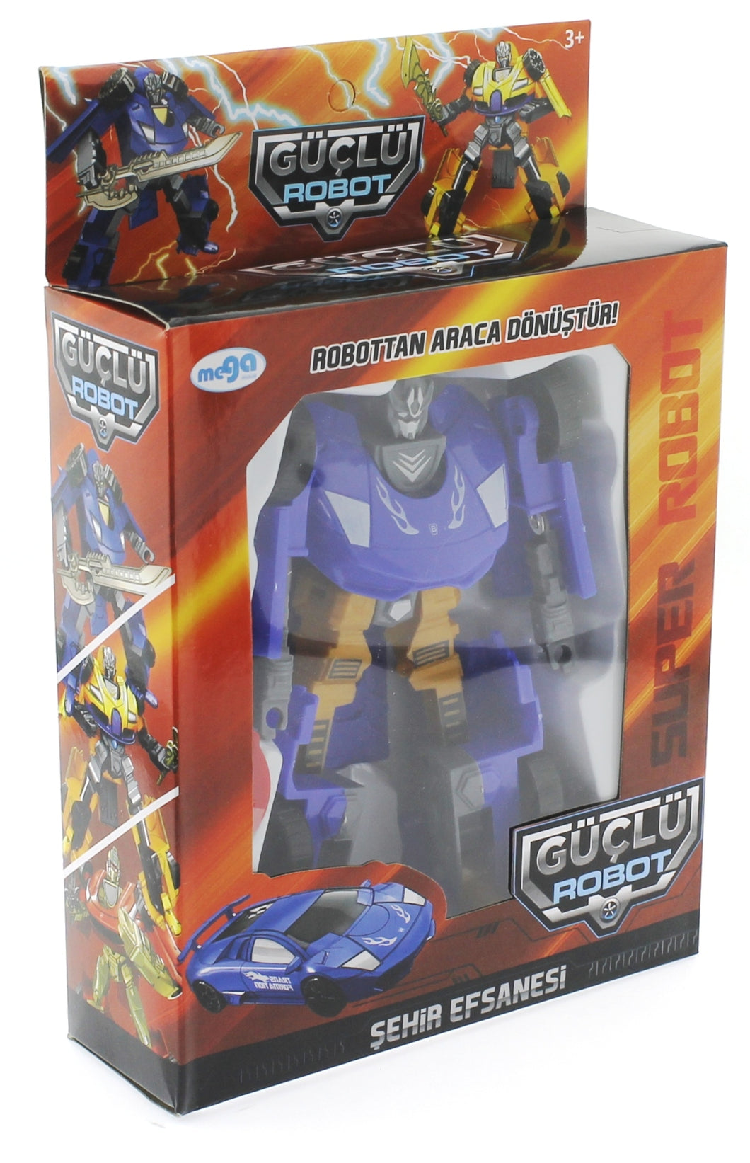 Powered Transforming Blue Robot Vehicle