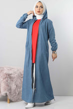 Load image into Gallery viewer, Women&#39;s Light Blue Modest Abaya
