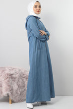 Load image into Gallery viewer, Women&#39;s Light Blue Modest Abaya
