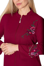 Load image into Gallery viewer, Women&#39;s Zipped Claret Red Abaya
