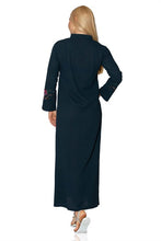 Load image into Gallery viewer, Women&#39;s Zipped Petrol Abaya
