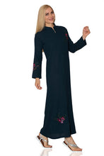 Load image into Gallery viewer, Women&#39;s Zipped Petrol Abaya
