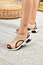 Load image into Gallery viewer, Women&#39;s Beige Tricot Sandals
