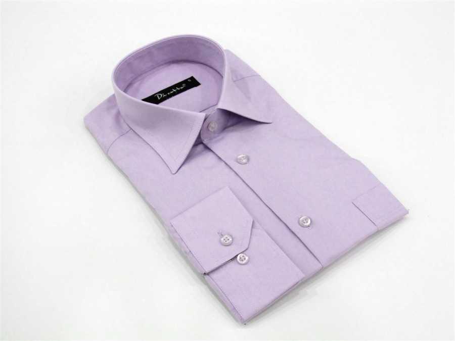 Men's Classic Cut Long Sleeves Plain Lilac Shirt