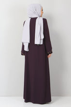 Load image into Gallery viewer, Women&#39;s Oversize Gem Detail Damson Abaya
