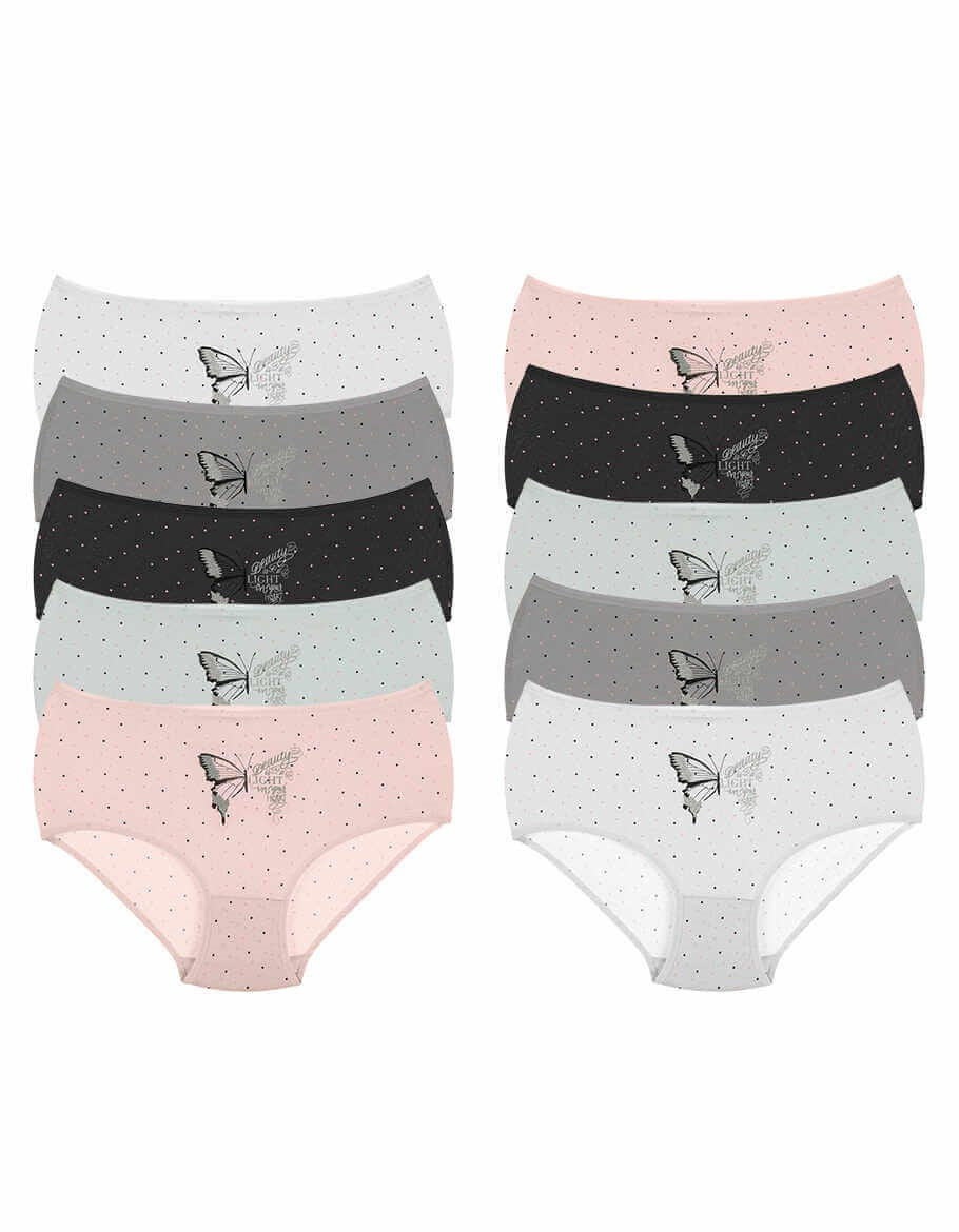 Women's Oversize Printed Panties - 10 Pieces