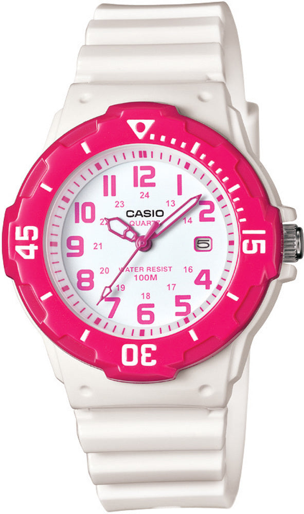 Women's Pink Case White Sport Watch