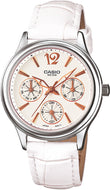 Women's Metal Case White Strap Watch
