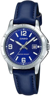 Women's Leather Strap Steel Case Watch