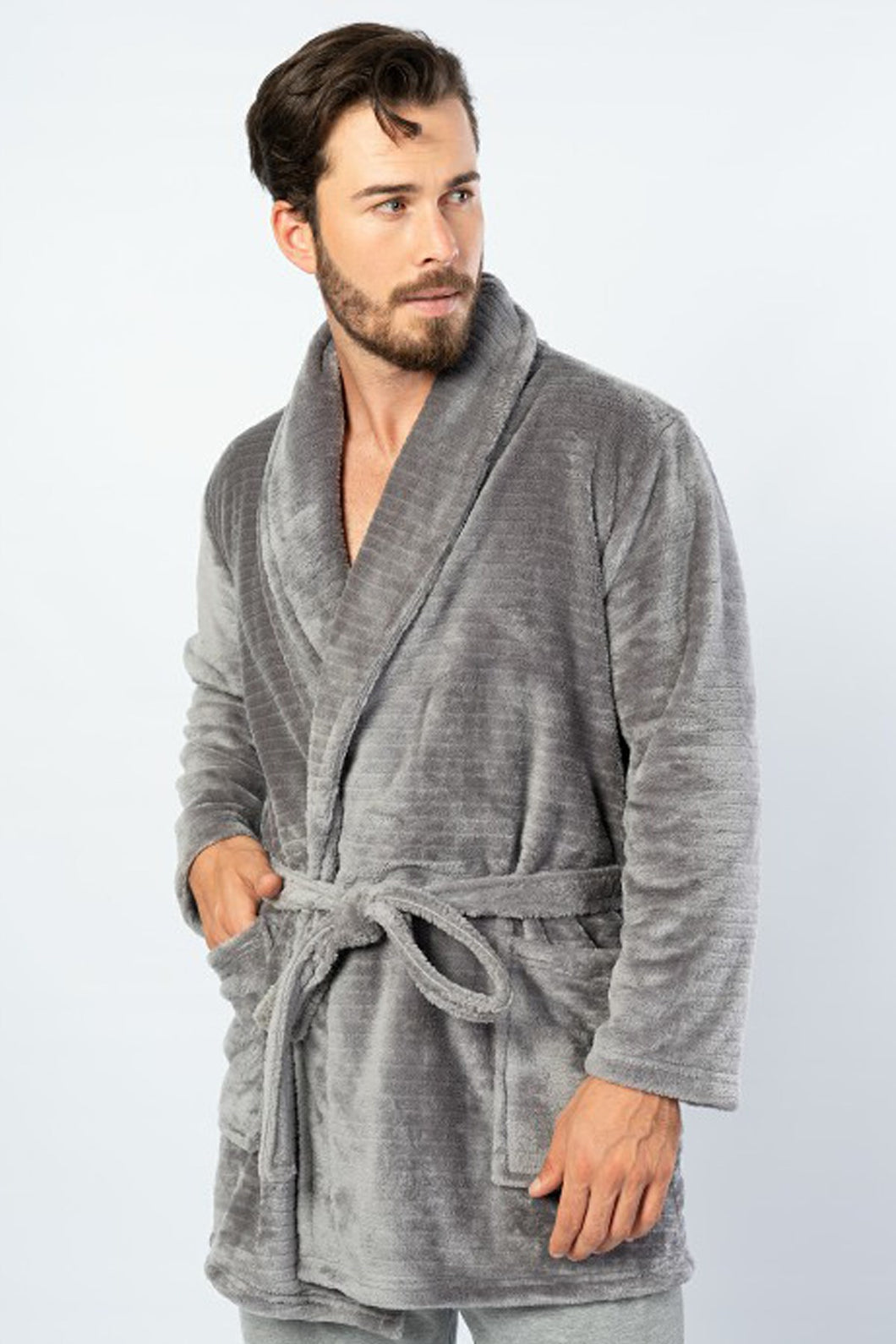 Men's Long Sleeves Smoky Morning Robe
