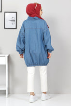 Load image into Gallery viewer, Women&#39;s Pocket Detail Light Blue Denim Tunic
