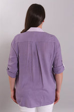 Load image into Gallery viewer, Women&#39;s Garnish Detail Pocket Lilac Shirt

