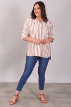 Load image into Gallery viewer, Women&#39;s Long Back Striped Shirt
