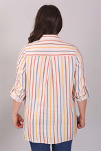Load image into Gallery viewer, Women&#39;s Long Back Striped Shirt
