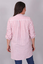 Load image into Gallery viewer, Women&#39;s Pocket Detail Red Striped Tunic
