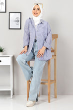 Load image into Gallery viewer, Women&#39;s Striped Indigo Shirt
