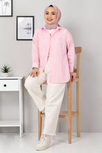 Load image into Gallery viewer, Women&#39;s Striped Pink Shirt
