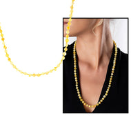 Women's Light Yellow Transparent Natural Drop Amber Necklace