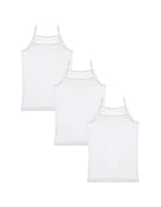 Girl's Cotton Sleeveless Undershirt- 3 Pieces