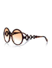 Load image into Gallery viewer, Women&#39;s New Design Patterned Brown Plastic Sunglasses
