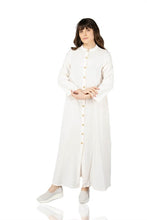 Load image into Gallery viewer, Women&#39;s Button Cream Abaya
