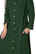 Load image into Gallery viewer, Women&#39;s Button Green Abaya
