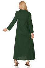 Load image into Gallery viewer, Women&#39;s Button Green Abaya
